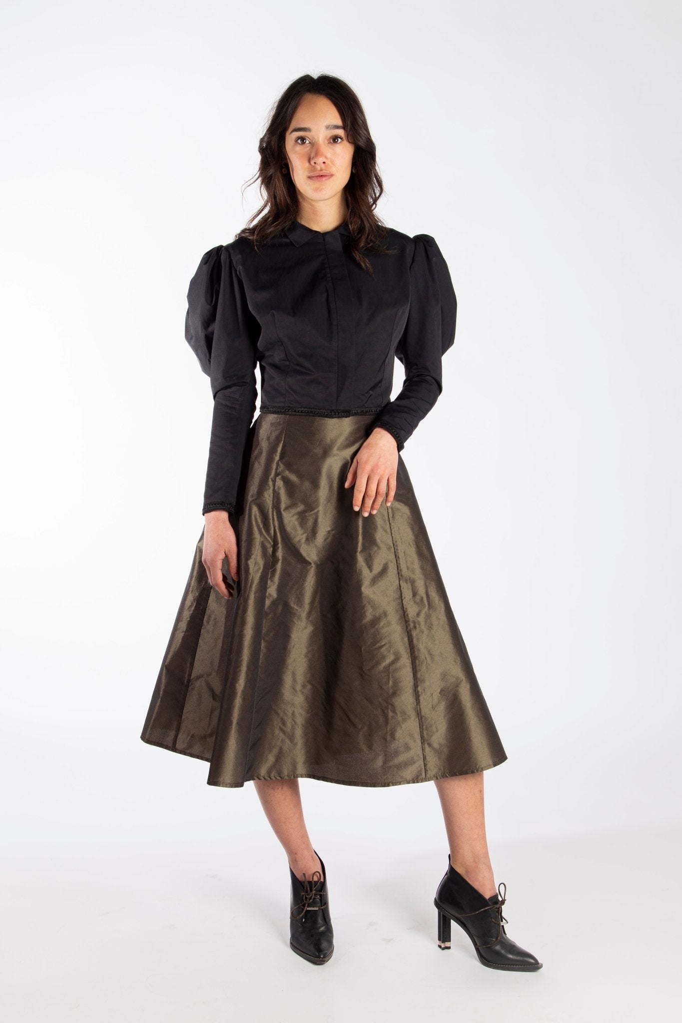 Jupe Vintage évasée - Création Silhouette De France (Nice) - Fait Main En Coton - Tour De Taille 70 Cm